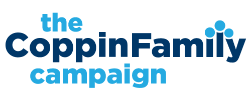 “Coppin家族运动”商标在深蓝色和浅蓝色