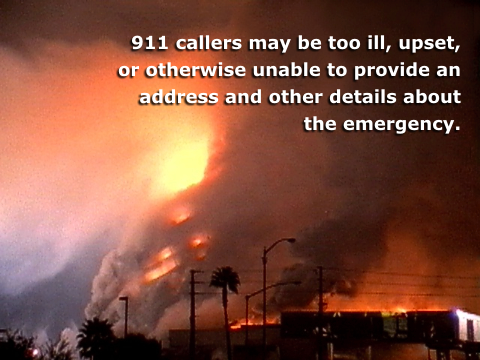 拨打911的人可能病得太重、心烦意乱，或无法提供有关紧急情况的地址和其他详细信息。